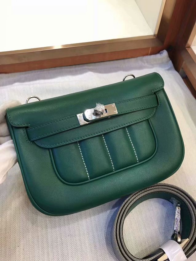 Hermes original swift calfskin berlin bag BL0020 green