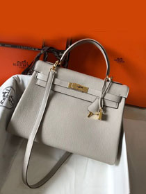 Hermes original togo leather kelly 32 bag K32-1 pearlash