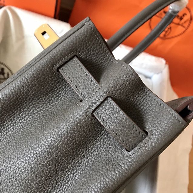 Hermes original togo leather birkin 30 bag H30-1 gris etain