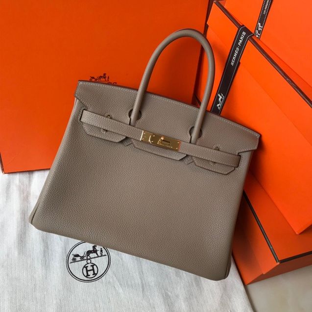 Hermes original togo leather birkin 30 bag H30-1 grey