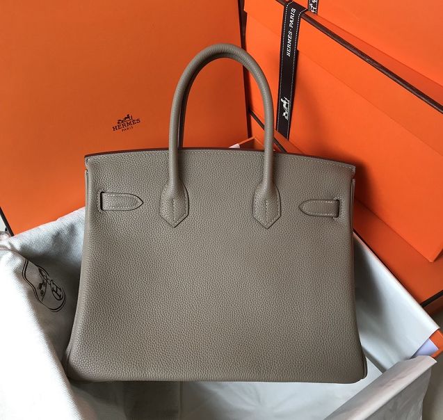 Hermes original togo leather birkin 30 bag H30-1 grey