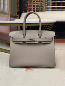 Hermes original epsom leather birkin 30 bag H30-3 gris asphalte