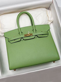 Hermes original epsom leather birkin 35 bag H35-3 vert criquet