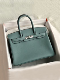 Hermes original togo leather birkin 30 bag H30-1 azure