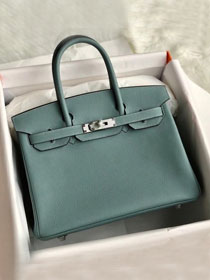 Hermes original togo leather birkin 35 bag H35-1 azure