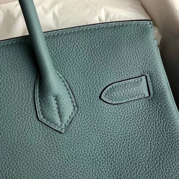 Hermes original togo leather birkin 35 bag H35-1 azure