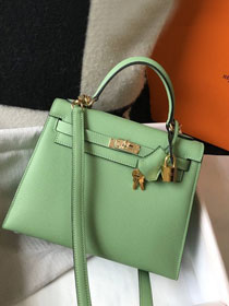 Hermes original epsom leather kelly 25 bag K25-1 vert criquet