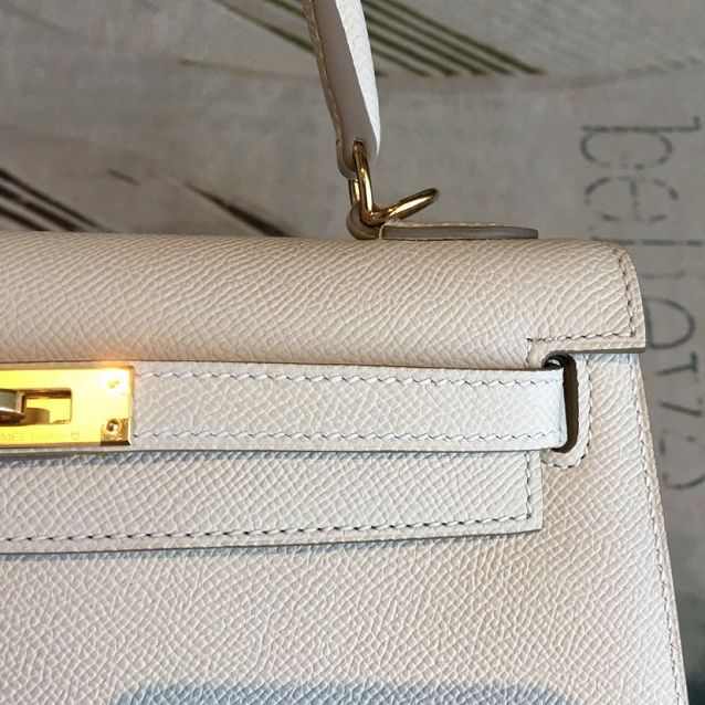 Hermes original epsom leather kelly 28 bag K28-2  white