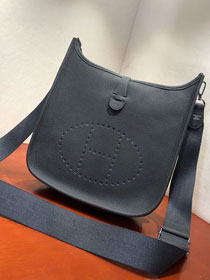 Hermes original togo leather evelyne pm shoulder bag E28 gris etain