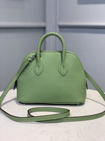 Hermes original togo leather mini bolide bag H018 vert criquet