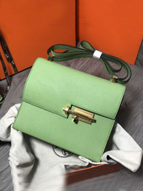 Hermes original epsom leather verrou chaine bag V23  vert criquet