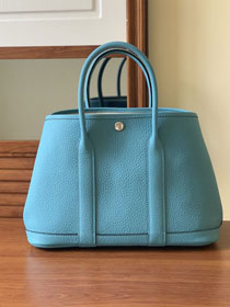 Hermes original calfskin garden party 36 bag G0360 blue du nord 