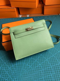 Hermes original evercolor leather kelly danse bag KD022 vert criquet