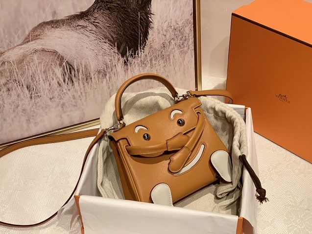 Hermes handmade original swift leather kelly doll bag KD0022