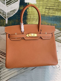 Hermes original epsom leather birkin 35 bag H35-3 earth yellow