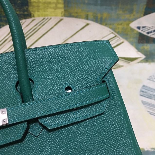 Hermes original epsom leather birkin 35 bag H35-3 peacock green