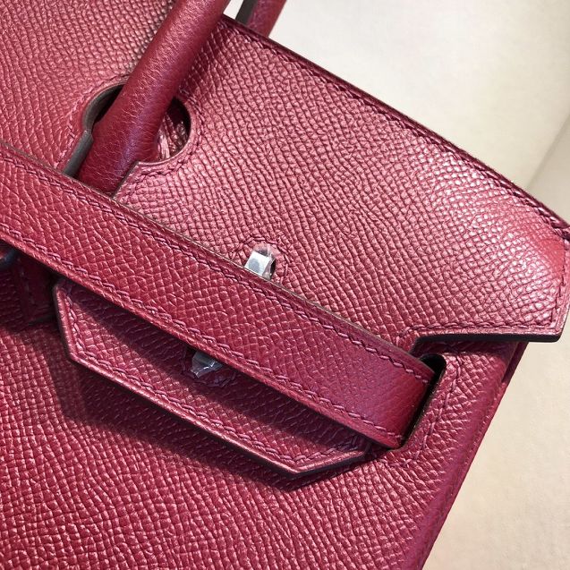 Hermes original epsom leather birkin 35 bag H35-3 rouge grenat