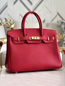 Hermes original epsom leather birkin 35 bag H35-3 rouge tomate