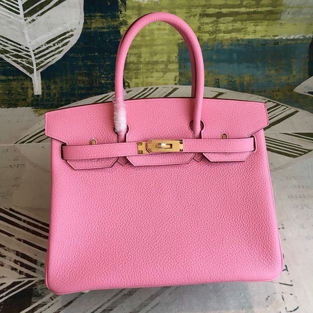 Hermes original togo leather birkin 35 bag H35-1 cherry pink