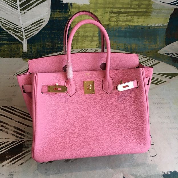 Hermes original togo leather birkin 35 bag H35-1 cherry pink