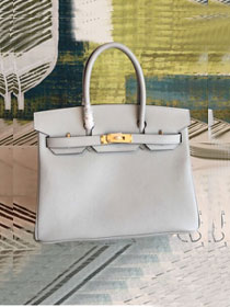 Hermes original epsom leather birkin 30 bag H30-3 pearlash