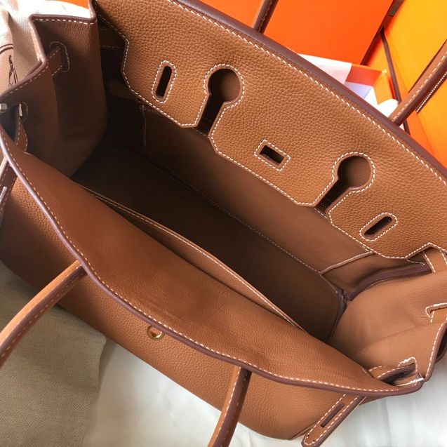 Hermes original togo leather birkin 25 bag H25-1 earth yellow
