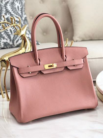 Hermes original togo leather birkin 35 bag H35-1 lotus root pink 