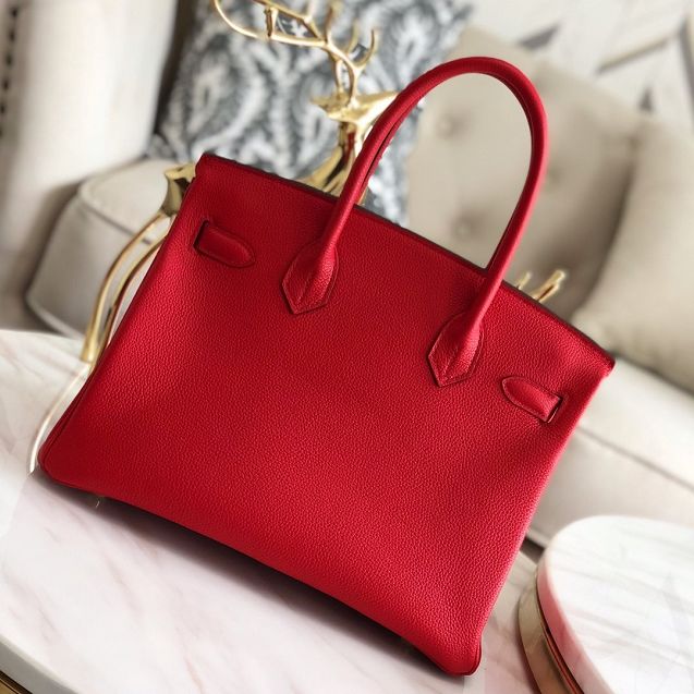 Hermes original togo leather birkin 35 bag H35-1 rouge tomate