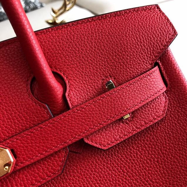 Hermes original togo leather birkin 35 bag H35-1 rouge tomate