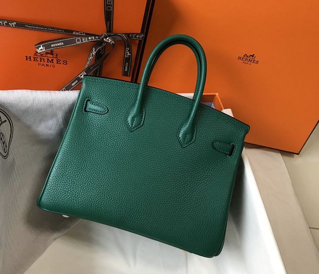 Hermes original togo leather birkin 35 bag H35-1 vert fonce