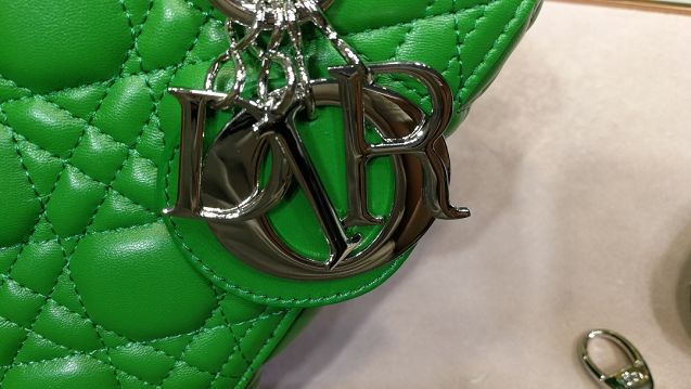 Dior original lambskin lady dior bag 44551 green