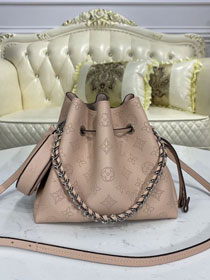 Louis vuitton original mahina leather bella bucket bag M57201 pink