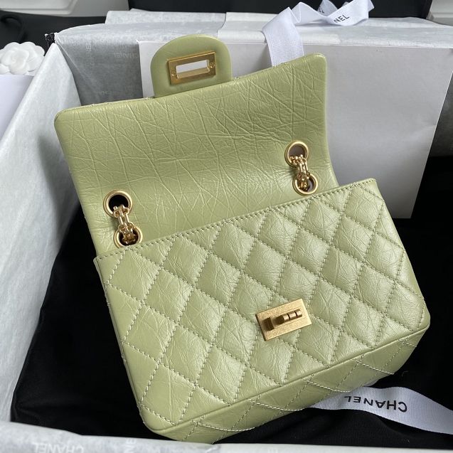 CC original calfskin small 2.55 handbag AS0874 light green