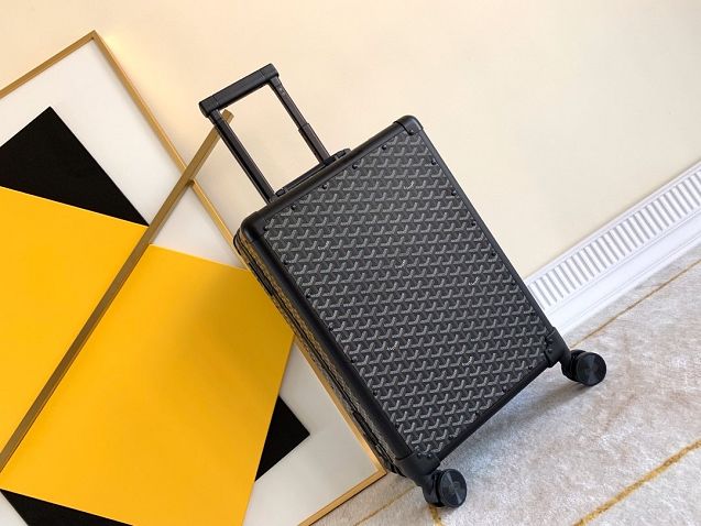 Goyard canvas rolling luggage GY0003 black