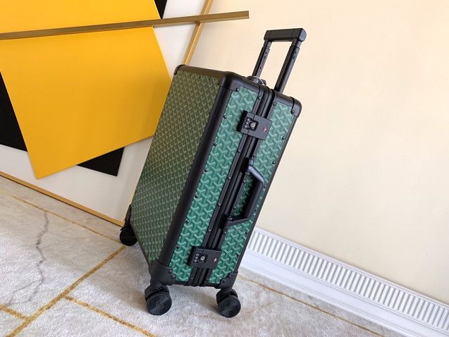 Goyard canvas rolling luggage GY0003 green