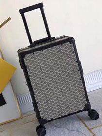 Goyard canvas rolling luggage GY0003 grey