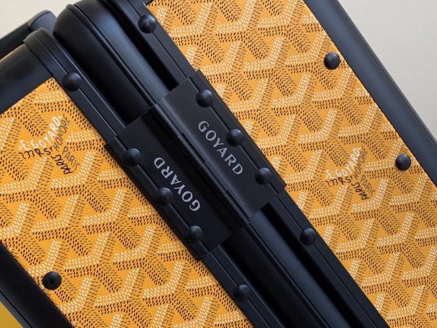 Goyard canvas rolling luggage GY0003 yellow