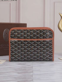 Goyard original canvas clutch GY0008 black&brown