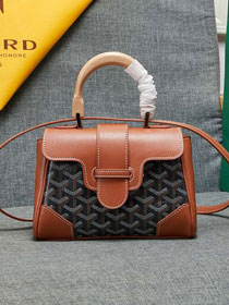 Goyard original canvas  mini saigon bag GY0007 brown