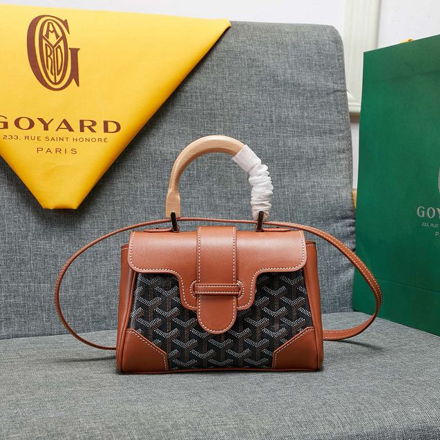 Goyard original canvas  mini saigon bag GY0007 brown