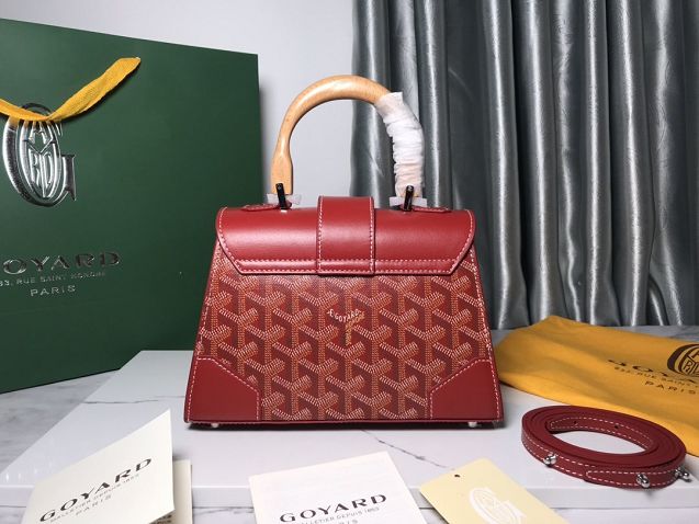 Goyard original canvas saigon structure mini bag GY0009 wine red