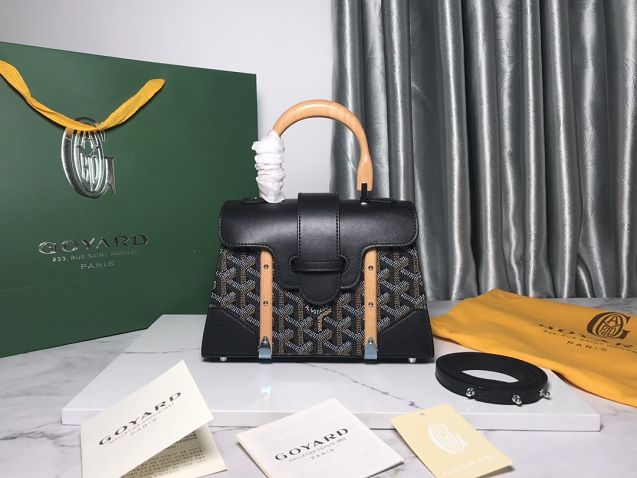 Goyard original canvas saigon structure mini bag GY0009 black