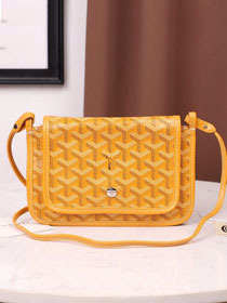 Goyard original canvas plumet pouch GY0010 yellow