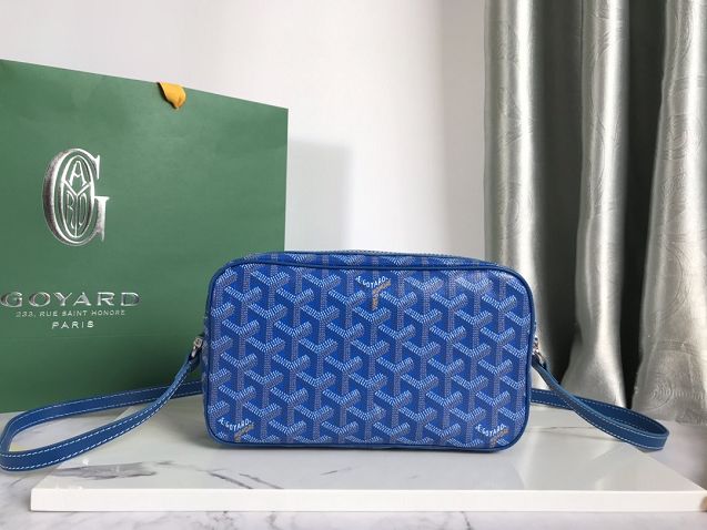 Goyard original canvas cap vert bag GY0015 blue