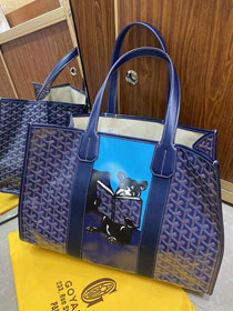 Goyard original canvas villette shopping tote bag GY0026 blue