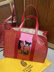 Goyard original canvas villette shopping tote bag GY0026 red