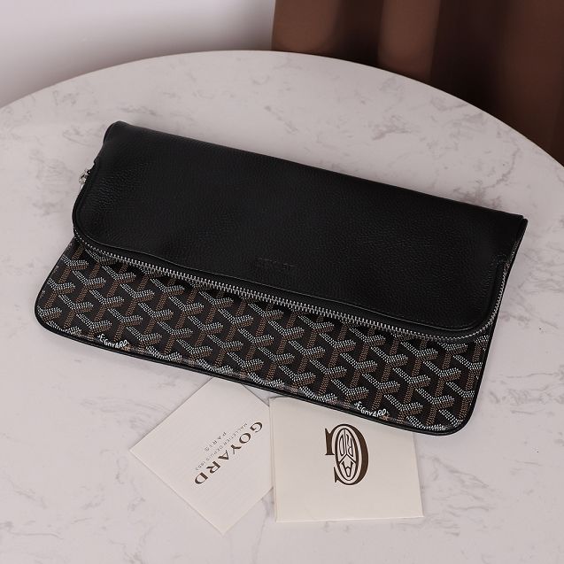 Goyard original calfskin&canvas sainte marie MM clutch GY0020 black