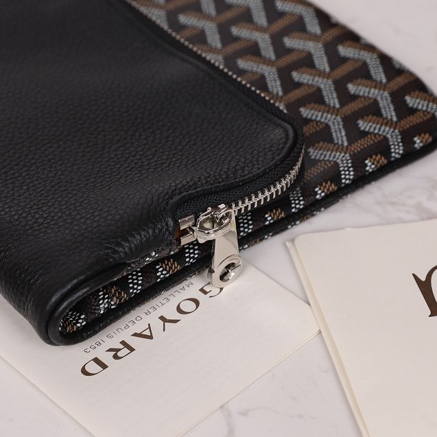 Goyard original calfskin&canvas sainte marie MM clutch GY0020 black