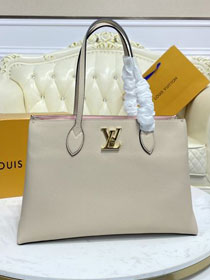 2021 Louis vuitton original calfskin lockme shopper handbag M57346 grey