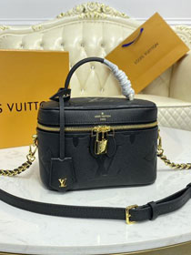 2021 Louis vuitton original calfskin vanity pm handbag M45598 black